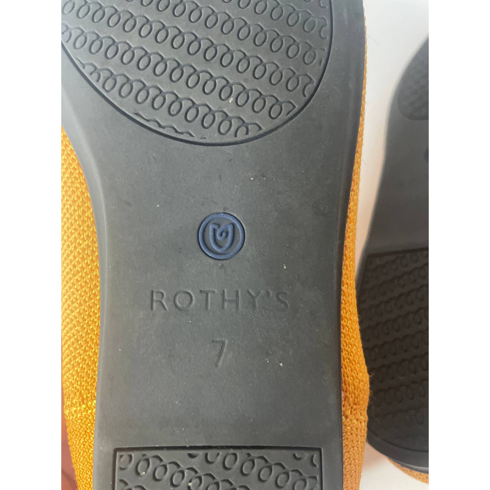 Rothy's Lemondrop Flats Yellow Slip On Rounded Toe Ballet Women’s SZ 7 - Picture 7 of 7